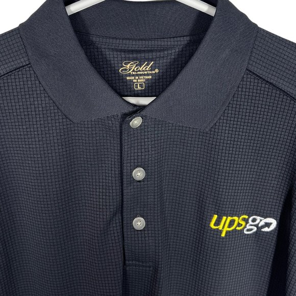 UPS GO Employee Work Activewear Microfiber Uniform Golf Polo Men L - Picture 5 of 10